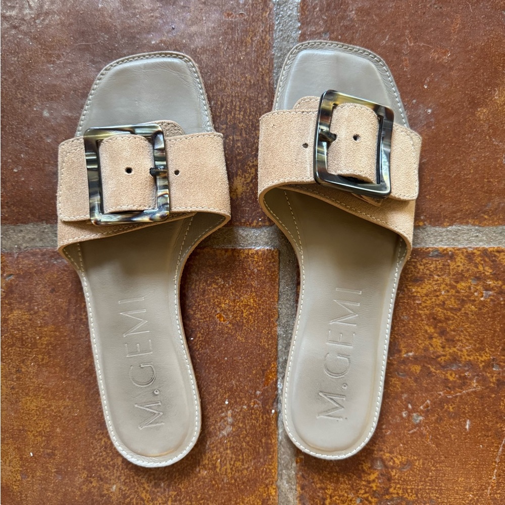 M. Gemi Suede Slide Sandals